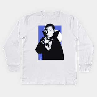 Bela Lugosi - An illustration by Paul Cemmick Kids Long Sleeve T-Shirt